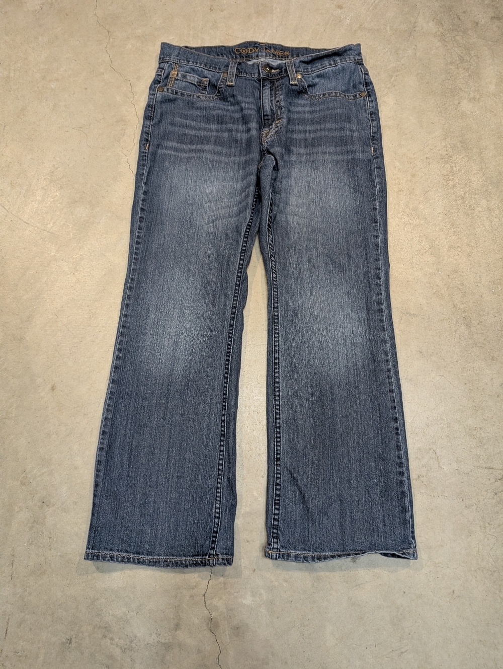 Cody James Blue Denim Jeans Straight Leg Mens 32x30 (32x29)